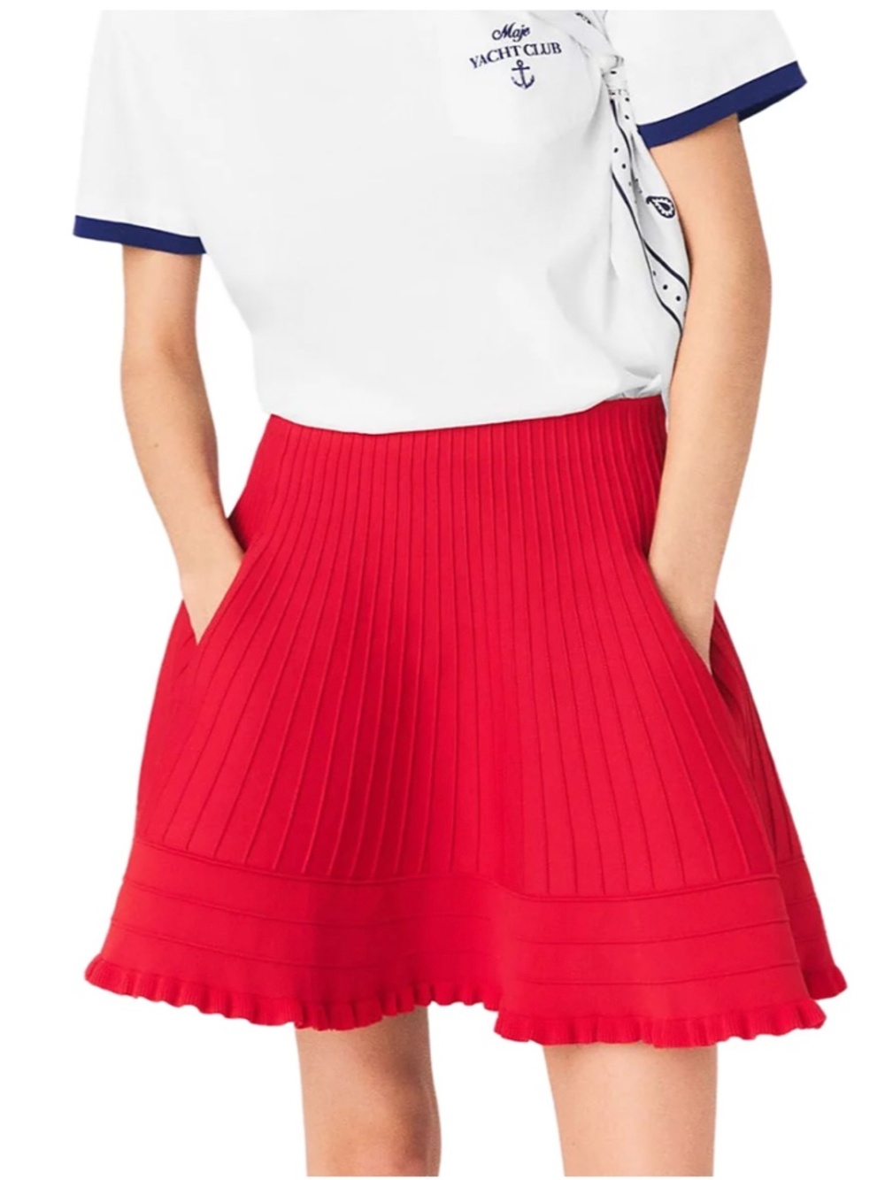 Jute Compact Knit Short Skirt